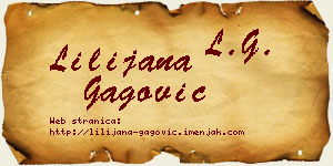Lilijana Gagović vizit kartica